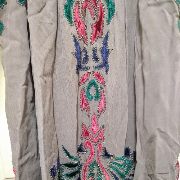 Delicate Beaded Stitched Flowy Anthropologie Dress - Picture 7 of 16